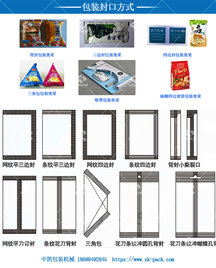 全自動(dòng)包裝機(jī)封口方式